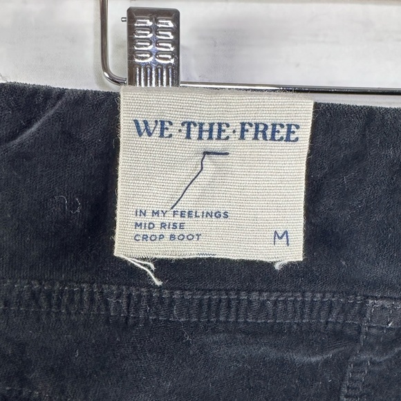 NWT We The Free Free People In My Feelings Velvet Crop Slim Flare Pants Size M - Picture 7 of 14